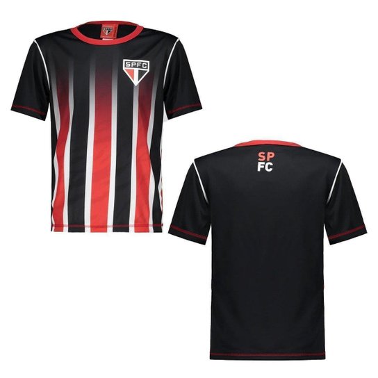 Camiseta Braziline Infantil São Paulo Ser Licenciada Preta