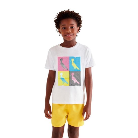 Camiseta Est Pica Pau Halftone Reserva Mini