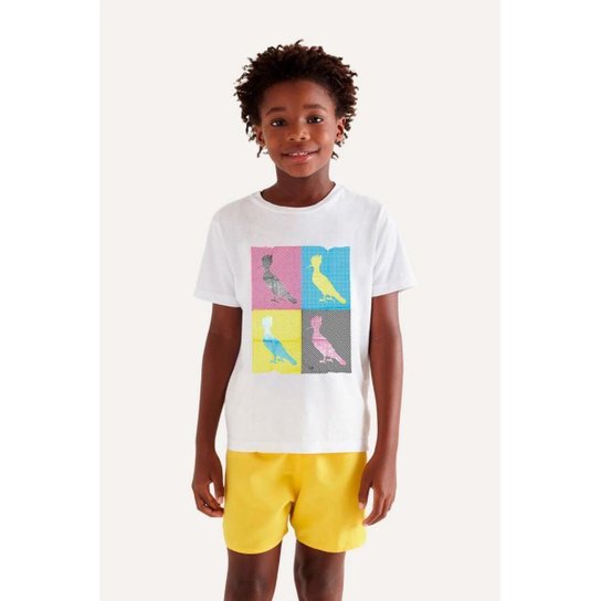 Camiseta Est Pica Pau Halftone Reserva Mini