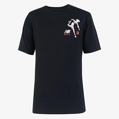 Camiseta Infantil São Paulo Mundial New Balance - Preto