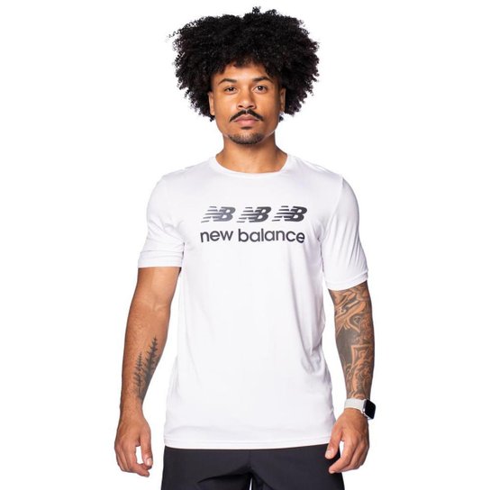 Camiseta Masculina New Balance Active Graphic Branco