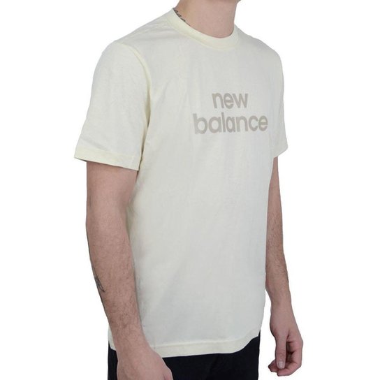 Camiseta Masculina New Balance MC Graphic Bege - MT415