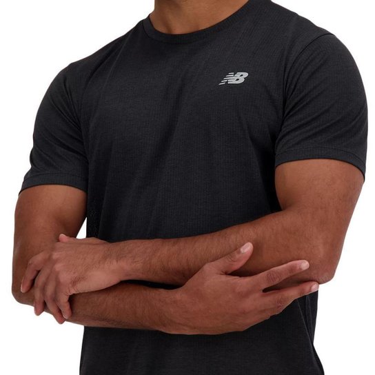 CAMISETA NEW BALANCE ATHLETICS RUN MASCULINA - PRETO M