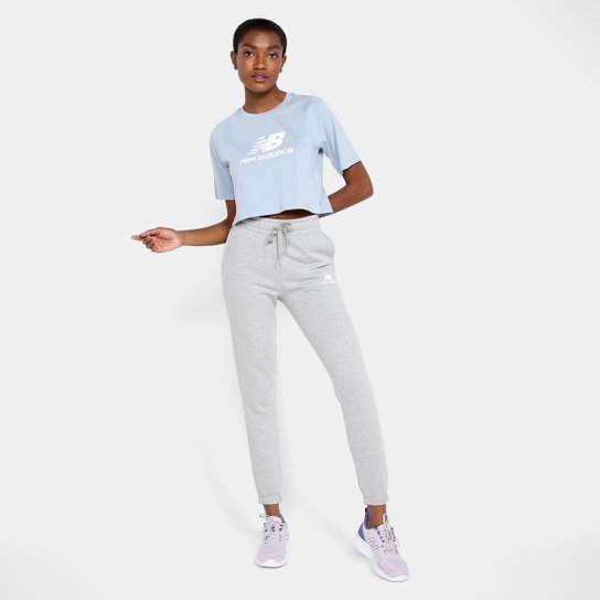Camiseta New Balance Cropped Basic Feminina