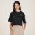 Camiseta New Balance Cropped Small Logo Feminina - Preto