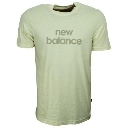 Camiseta New Balance Graphic Brand Bege Masculina