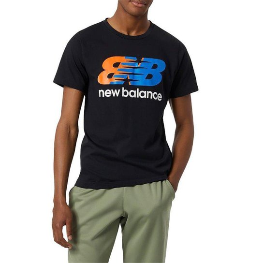 Camiseta New Balance Heathertech Estampada Masculina