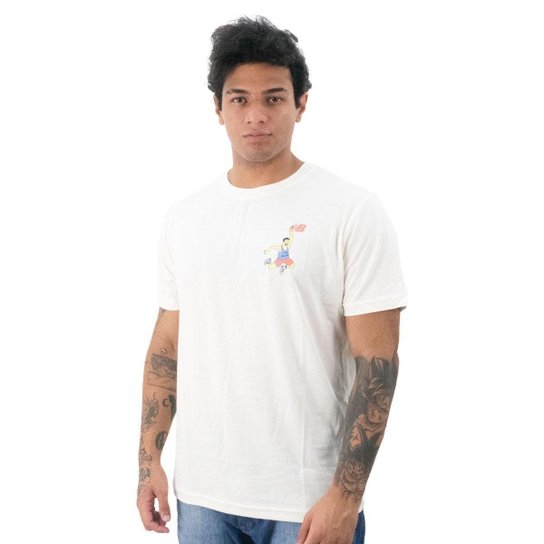 Camiseta New Balance Hoops Cartoon Masculino Cor:;Tamanho:GG;Gênero:Homem