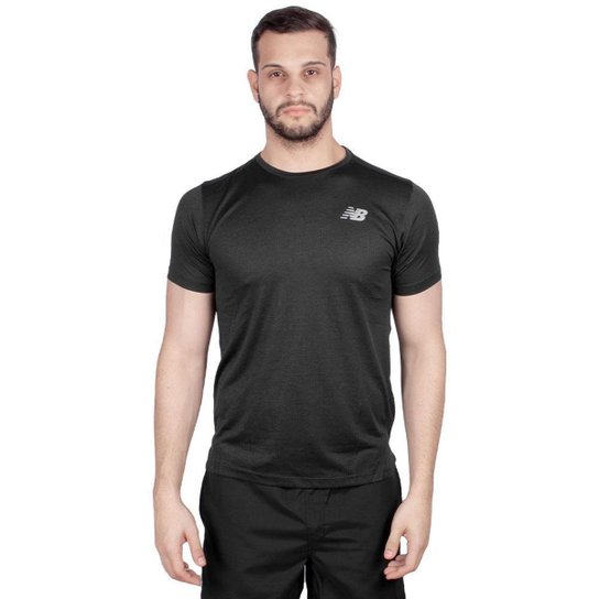 Camiseta New Balance Impact Run Preto