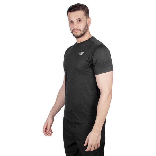 Camiseta New Balance Impact Run Preto
