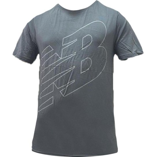 Camiseta New Balance Logo Perfomance Grafite Masculino