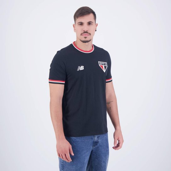 Camiseta New Balance São Paulo Retrô Preta