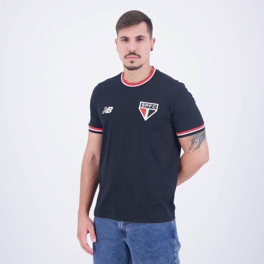 Camiseta New Balance São Paulo Retrô Preta