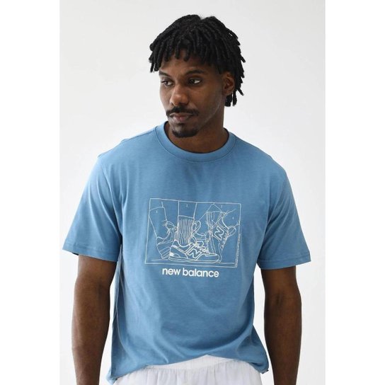 Camiseta New Balance Science Azul Masculino