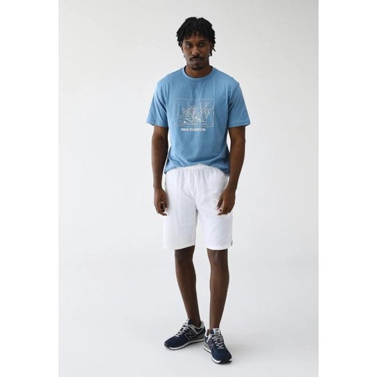 Camiseta New Balance Science Azul Masculino