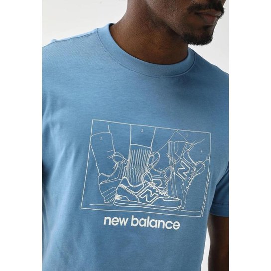 Camiseta New Balance Science Azul Masculino