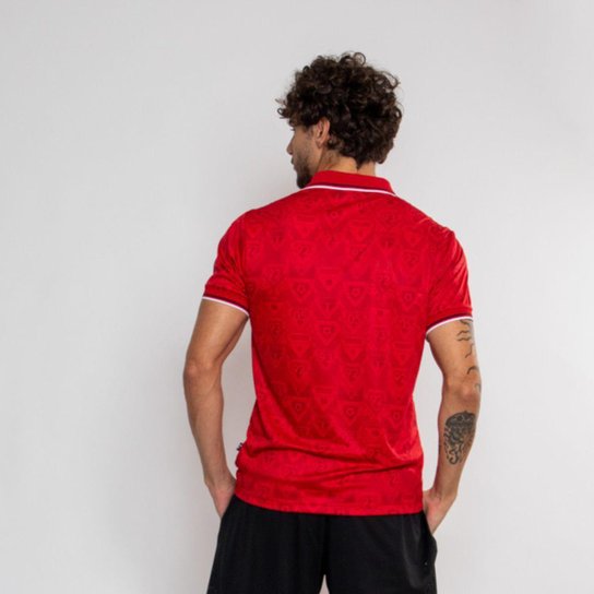 Camiseta Polo Oficial São Paulo Escudo Masculina