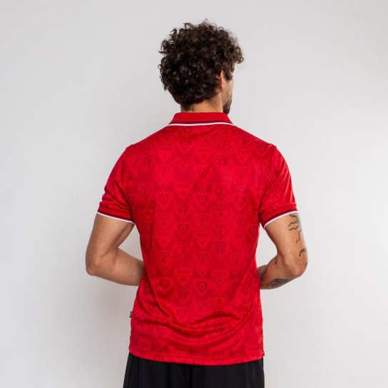 Camiseta Polo Oficial São Paulo Escudo Masculina