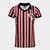 Camiseta  Polo São Paulo Esportiva Feminina - Branco+Vermelho