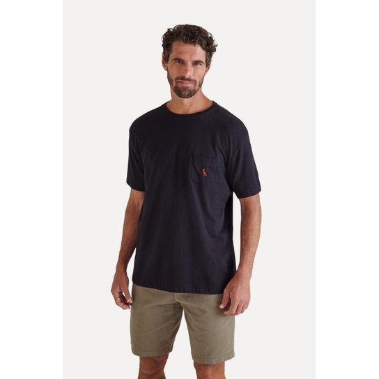 Camiseta Pt Bolso Pica-Pau Bordado Reserva