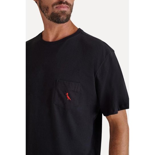 Camiseta Pt Bolso Pica-Pau Bordado Reserva