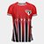 Camiseta São Paulo Baby Look Esportiva Feminina - Branco+Preto