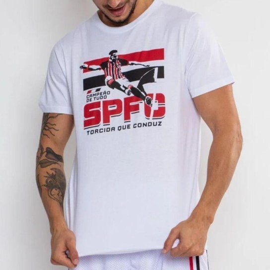 Camiseta São Paulo Classica Oficial Torcida Que Conduz