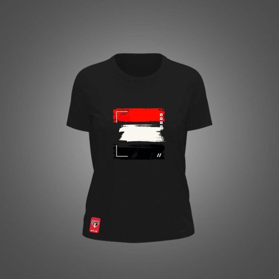 Camiseta São Paulo Feminina Zé Carretilha Bandeira SPFC