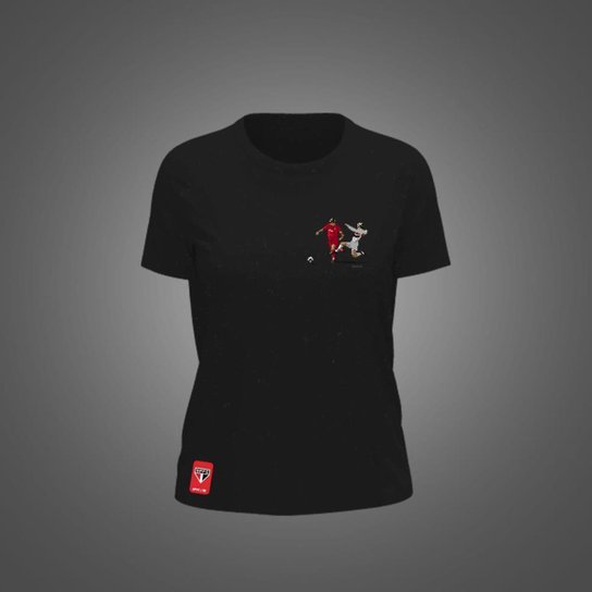 Camiseta São Paulo Feminina Zé Carretilha Carrinho Na Bola - M. Trajano SPFC