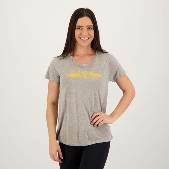 Camiseta São Paulo Gold Feminina Cinza