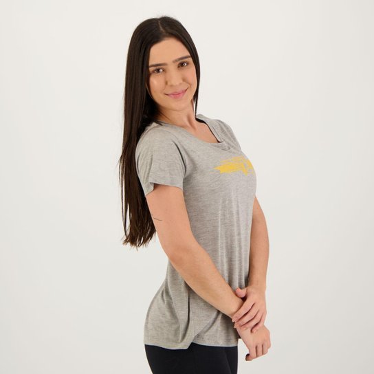 Camiseta São Paulo Gold Feminina Cinza