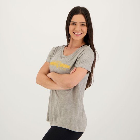 Camiseta São Paulo Gold Feminina Cinza