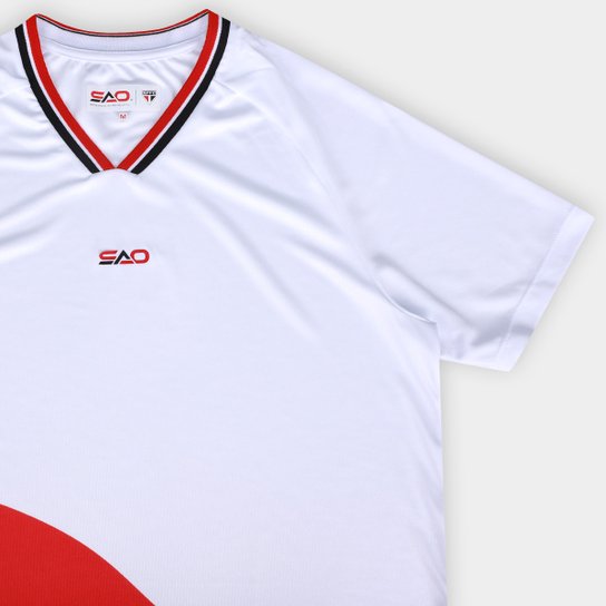 Camiseta São Paulo Morumbis Gola Tricolor Masculina