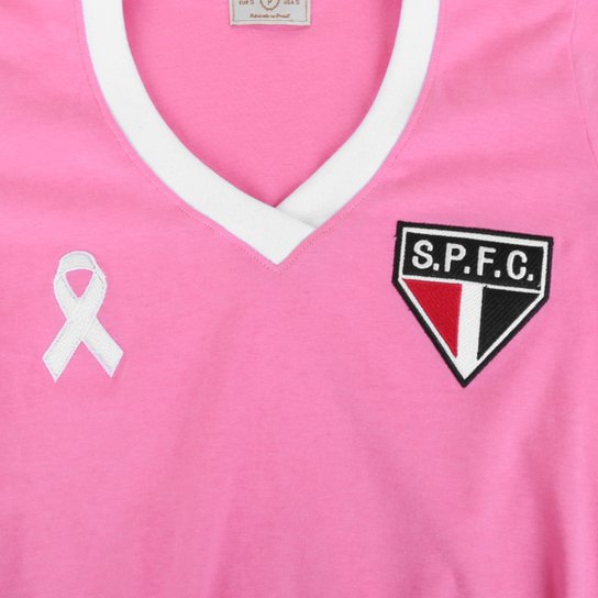 Camiseta São Paulo Outubro Rosa Retrô Mania Feminina