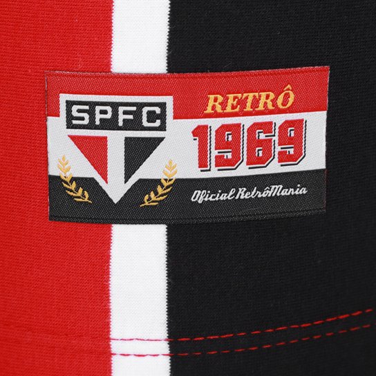 Camiseta São Paulo RetrôMania 1969 Listrada Masculina