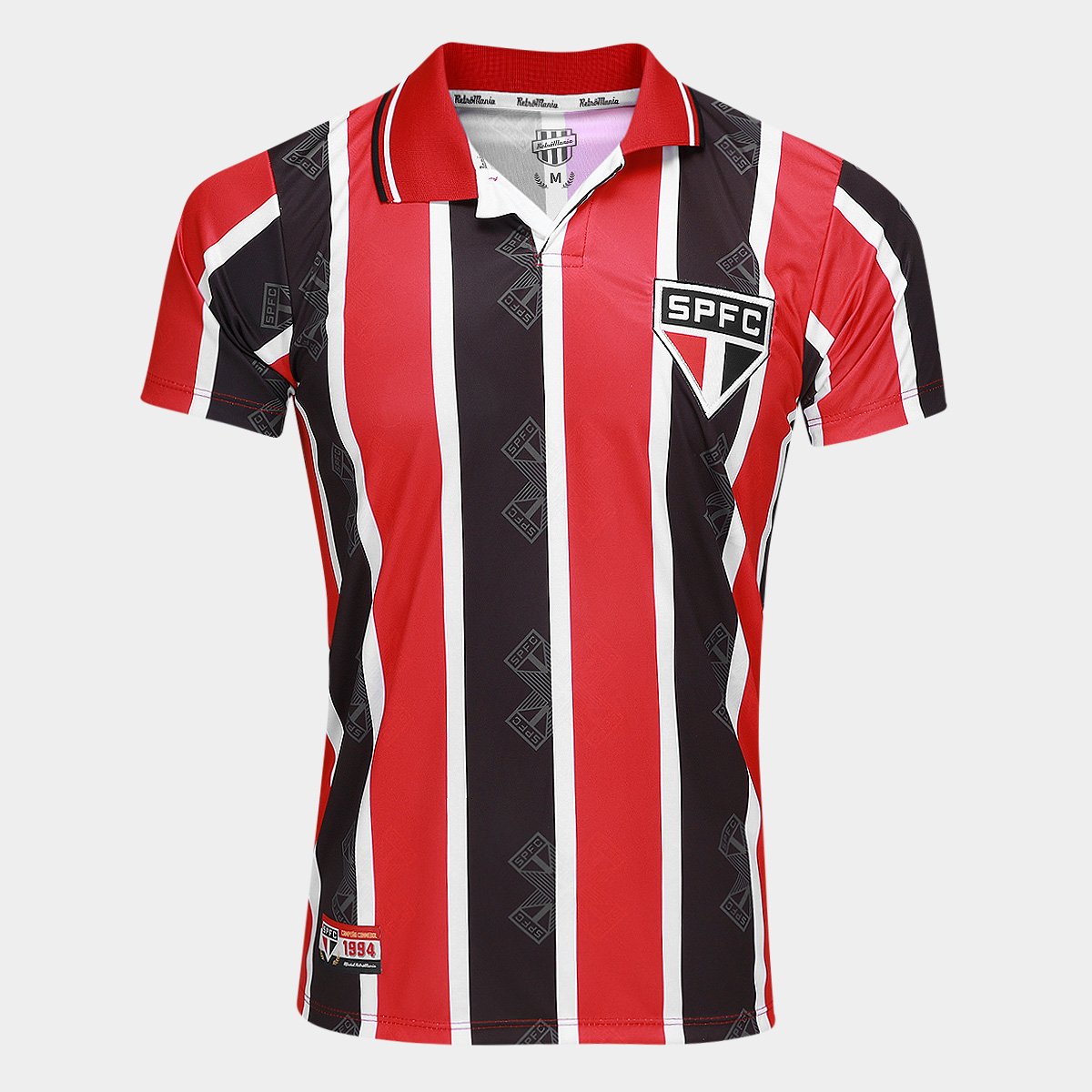 Camiseta São Paulo RetrôMania 1994 Listrada Masculina