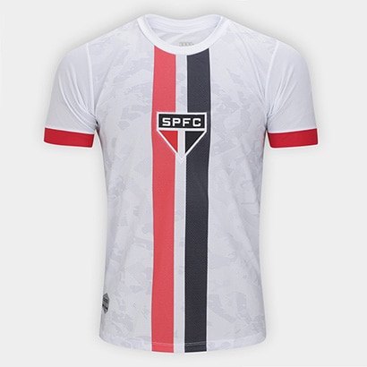 Camiseta São Paulo RetrôMania Classic Masculina - Branco+Cinza