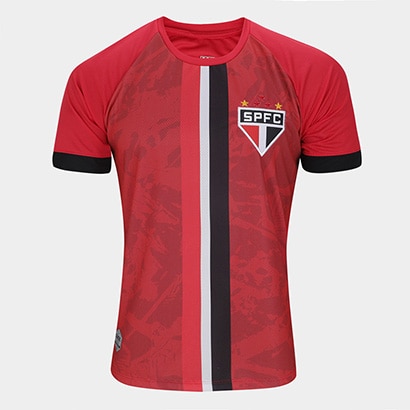 Camiseta São Paulo RetrôMania Classic Masculina - Vermelho+Preto