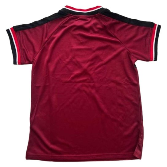 Camiseta São Paulo Tri Feminino - Bordo e Preto Bordo E Preto M