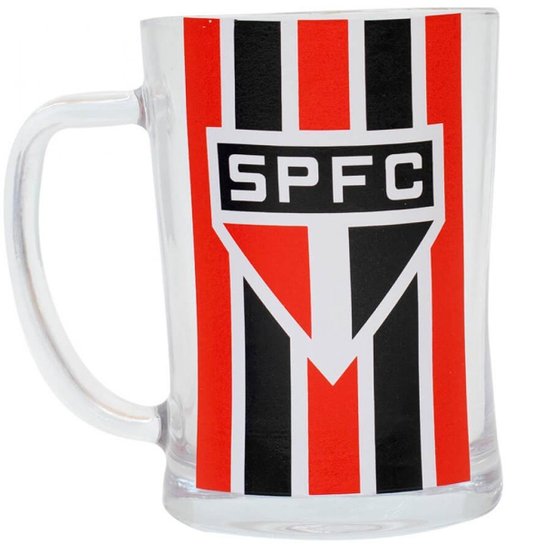 Caneca De Vidro Gigante 660ml - São Paulo SPFC