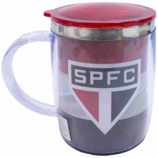 Caneca Térmica Com Tampa 450ml - São Paulo SPFC
