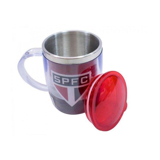 Caneca Térmica Com Tampa 450ml - São Paulo SPFC