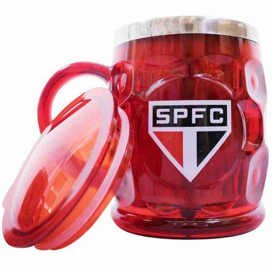 Caneca Térmica Com Tampa 500ml - São Paulo SPFC