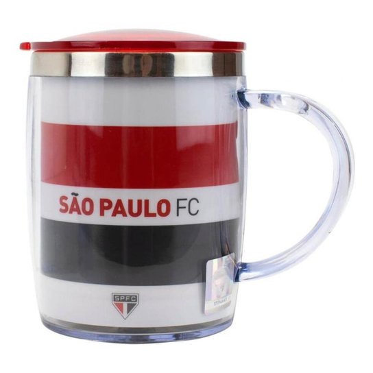 Caneca Térmica Tampa 450ml São Paulo Listras