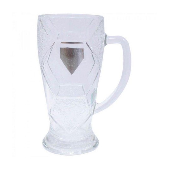 Caneca Vidro Bola Futebol 630ml São Paulo SPFC