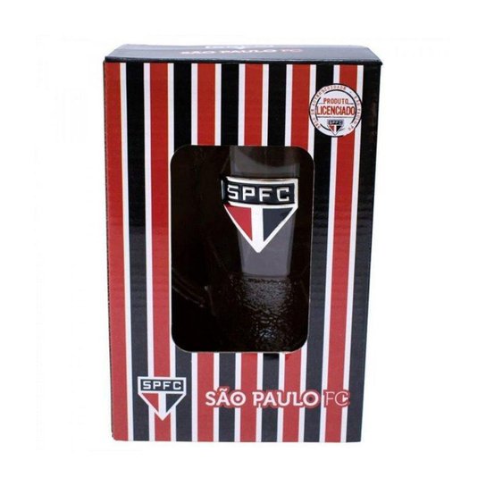 Caneca Vidro Bola Futebol 630ml São Paulo SPFC