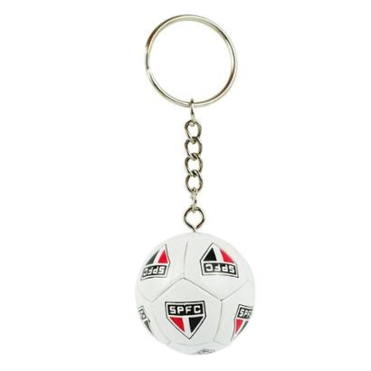 Chaveiro Bola Futebol 4cm - São Paulo - Branco