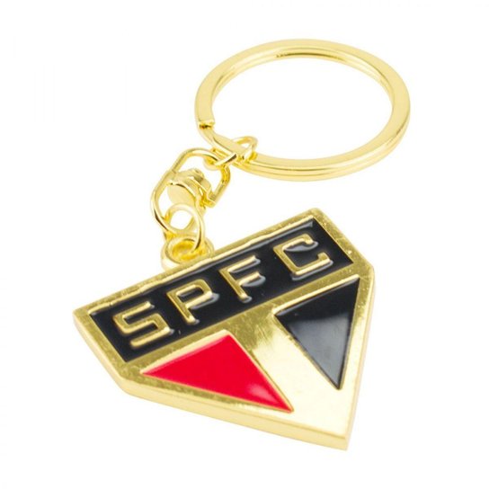 Chaveiro Dourado Escudo Time 4cm - São Paulo