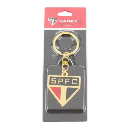 Chaveiro Dourado Escudo Time 4cm - São Paulo