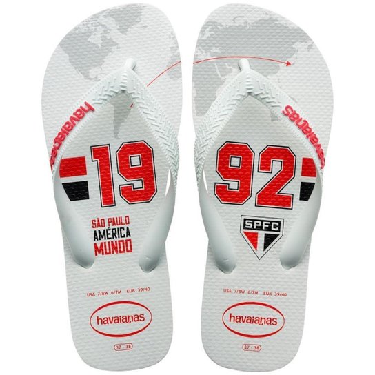 Chinelo Havaianas Kids Top Times Brasileiros Original Sao Paulo